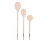 Cofan Set de 3 Cucharas de Madera, Utensilios de Cocina Resistentes al Calor, Madera de Álamo, Ideal para Remover y Mezclar, Cucharas en Diferentes Medidas