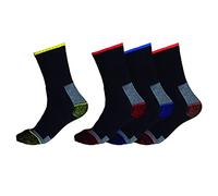 Cofan Set de 4 Pares de Calcetines Reforzados| Compuestos 65% Algodón - 25% Poliéster - 7% Poliamida - 3% Elastano | Talla 43/45 - L