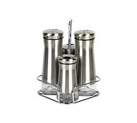 Cofan Set de aceiteras de 4 piezas | Capacidad: 2 pcs de 230 ml y 2 pcs 120 ml | Acero Inoxidable