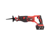 Cofan Sierra de sable a batería | Potencia: 20 V | Motor sin escobillas | Velocidad variable 0-3000 rpm | Corte 200 mm Madera / 50 mm Metal | Batería y cargador incluidos