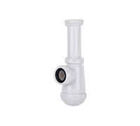 Cofan Sifón de Botella | Con Salida de Ø40 mm | Con Racor de 1" 1/2 x 70 | Válvula para Lavabo y Bidé | Fabricado en Polipropileno | Junta Cónica Reductora de Ø32 mm