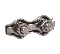 COFAN SUJETACABLES PLANOS DOBLES INOX. M-8