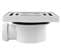 Cofan Sumidero con Válvula Sifónica | Para Plato de Ducha de Obra | Medidas: 146 x 146 mm | Salida de Ø40 mm | Junta Cónica Reductora de Ø32 mm