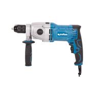 Cofan Taladro percutor con cable 1200 W con 2 velocidades, Portabrocas automático 13 mm, 44800 bpm, empuñadura lateral y barra medidora de profundidad