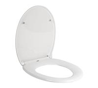 Cofan Tapa de WC | Con botón de liberación rápida | Forma oval | Material: polipropileno | Medidas: 44,9 x 37,5 cm