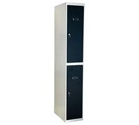 Cofan Taquilla Inicial 2 puertas gris 180 x 30 x 50 cm