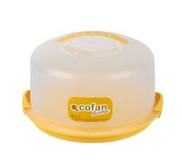 Cofan Tarteras Redondas en color Amarillo | Incluye Asa y Tapa | Medidas: 34,5 x 18,5 cm (1, Circular)