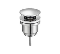 Cofan Válvula Click-Clack | Fabricada en Latón Cromado | Rosca 1" 1/4 | Incluye Tapón Grande de Ø63 mm