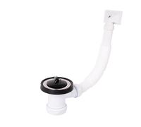Cofan Válvula para Fregadero con Rebosadero Flexible 1 1/2" x 70 mm | Salida Ajustable Ø32-40 mm | Válvula Desagüe Cocina