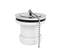 Cofan Válvula para Lavabo y Bidé | Medidas: 1" 1/4 x 70 o 1" 1/2 x 70| Fabricada en Polipropileno | Incluye Tapón, Tornillo y Cadena con Dos Anillas