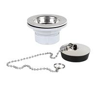 Cofan Válvula para Lavabo y Bidé | Medidas: 1" 1/4 x 70 o 1" 1/2 x 70| Fabricada en Polipropileno | Incluye Tapón, Tornillo y Cadena con Dos Anillas