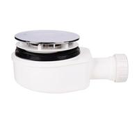 Cofan Válvula Sifónica Extraplana para Plato de Ducha, Salida Horizontal de Ø32-40 mm, Desagüe con Embellecedor Cromado y Sifón Extraíble, Alta capacidad de Caudal 24 l/min