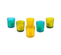 Cofan Velas de Citronela en Vasos de Colores, 6 Unidades, Grande