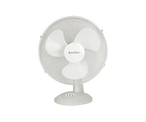 Cofan Ventilador de Sobremesa | Color Blanco | Modelo Solano | 3 Velocidades | Medidas 43 x 25,5 x 53,5 cm |