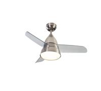 Cofan Ventilador de Techo con Luz Led | Acabado en Acero | Motor DC (bajo consumo) y Potencia de 55 W