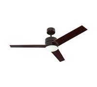 Cofan Ventilador de Techo con Luz Led | Número de Aspas: 3 | Color: Madera | Motor DC (bajo consumo) y Potencia de 55 W