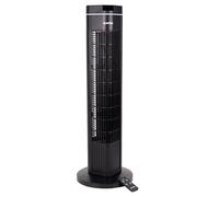 Cofan Ventilador de Torre con Control Remoto en color Negro | Incluye Mando a Distancia y Temporizador (8 horas) | 3 velocidades de ventilador y 3 modos de viento