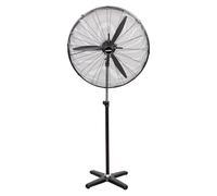 Cofan Ventilador industrial de pie con 3 velocidades | Potencia: 200 W | Oscilación 80° | Color: negro | Base metálica en cruz | Medidas: 81 x 81 x 189 cm