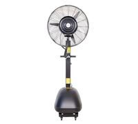 Cofan Ventilador Industrial de Pie con Nebulizador 260 W, 3 Velocidades, Oscilación 90°, Depósito 48 L, 195 cm, Negro