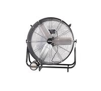 Cofan Ventilador industrial de suelo | 3 velocidades | Potencia: 250 W | Ángulo ajustable | Color: negro | Ventilador con ruedas y asa | Medidas: 75 x 26 x 76 cm