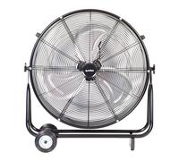 Cofan Ventilador Industrial de Suelo 300 W, 90 cm, 2 Velocidades, 3 Aspas de Aluminio de Alta Resistencia, Ruedas y Asas Incluidas, Motor Potente, Negro