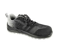 Cofan Zapato de Seguridad Deportivo Modelo Sierra | Puntera de Fibra de Vidrio y Plantilla antiperforación (Negro, Sistema Tallas Calzado EU, Adulto, Hombre, Números, Mediano, 43)