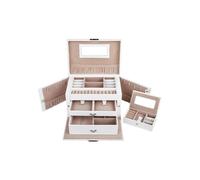 Cofanetto Caja De Joyas A 3 Niveles 2 Cajones Espejo Y Cerradura