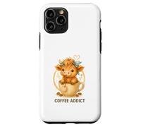 Coffee Addict Cute Highland Cow In Mug Carcasa para iPhone 11 Pro