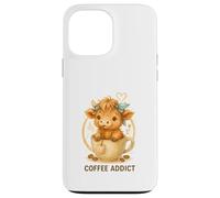 Coffee Addict Cute Highland Cow In Mug Carcasa para iPhone 13 Pro MAX