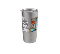 Coffee Addict No Sleep Only Coffee IV Drips Vaso térmico de acero inoxidable de doble pared