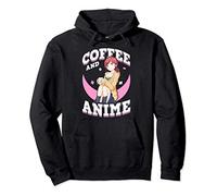Coffee And Anime Cute Kawaii Girl Coffee Cup Sudadera con Capucha