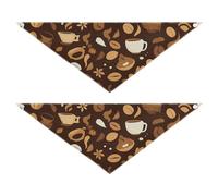 Coffee and Beans - Juego de 2 collares para perro, buena transpirabilidad, para uso diario, mascotas, varios tamaños, 25 1 x 9 8 pulgadas
