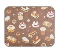 Coffee and Cake - Cama refrescante de verano para perros, cama para perros al aire libre, para gatos, al aire libre, linda esterilla refrescante para Perros, S