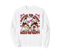 Coffee and Cow Print GNOME Graphic For Women Funny Cow Lover Sudadera