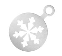 Coffee Art Molds - Latte Stencil Set for Drinks | 430 Stainless Steel with Silver Tone, 4.72 Inch Size, Snowflake Rose Heart Pattern, Decorative Tool for Home