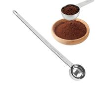 Coffee Bean Scoop - Long Handled Tablespoon Measuring Spoon, Stainless Powder Dosing Tool for Coffee Tea Milk Flour Sugar | Durable Kitchen Utensil for Home Restaurant Hotel Use