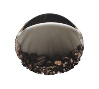 Coffee Beans & Cup - Gorro de ducha impermeable de doble capa para mujeres y hombres, protección del cabello para baño, máscaras faciales, spa