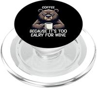 Coffee Because It's Too Early For Wine PopSockets PopGrip para MagSafe