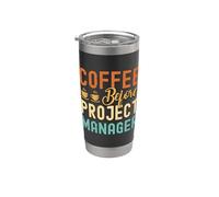 Coffee Before Scrum Master Coffee Lover Gestor de proyectos Vaso térmico de acero inoxidable de doble pared