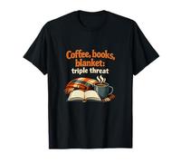 Coffee Books Manta Triple Threat Book Lover Graphic Camiseta