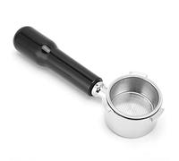 Coffee Bottomless Portafilter, Stainless Steel Filter Holder Basket Replacement Tool Coffee Machine Accessory for Home or Office (51mm/2.0in Black)