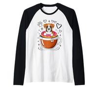Coffee Boxer Dog Donut Boxers Camiseta Manga Raglan