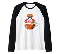 Coffee Boxer Dog Donut Boxers Camiseta Manga Raglan
