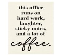 Coffee Break Wall Art - Humorous Teamwork & Workplace Motivational Poster, Office Kitchen or Coffee Station Decor, Funny Sign for Work(Unframed,16x24inch(40x60cm))