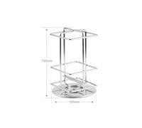Coffee capsule holder， Soporte giratorio de 360 grados for cápsulas de café (40 unidades), color plateado ，Home Living(Siver 4Lie)