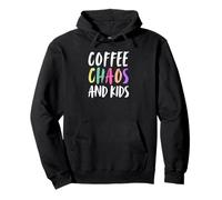 Coffee Chaos and Kids Coffee Single Or Co-Parent Mom Dad Sudadera con Capucha
