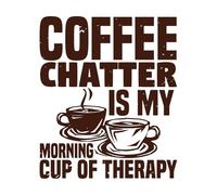 Coffee Chatter es mi tipografía premium de taza de la mañana Calcomanías de vinilo para murales y paredes 65.6x77.6cm Decoración de tiendas Café