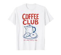 Coffee Club Café Espresso Girl Brunch Outfit Gráfico Camiseta