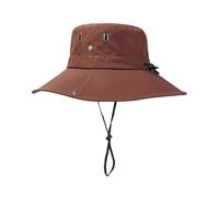 (Coffee color) Fisherman Hat Bucket Hat Waterproof Wide Brimmed Sun Hat Sunshade Summer Hat for Boy Girls Unisex Male Women Pink