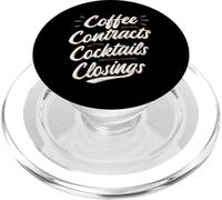 Coffee Contracts Cocktails Closings Camiseta para Realtor PopSockets PopGrip para MagSafe